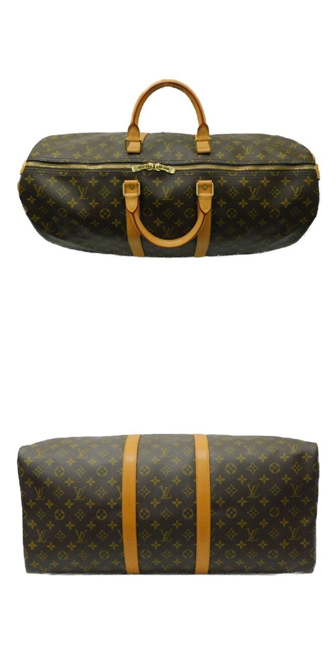 Louis Vuitton Bag Monogram Keepall Brown Travel Boston Brown - Picture 4 of 9
